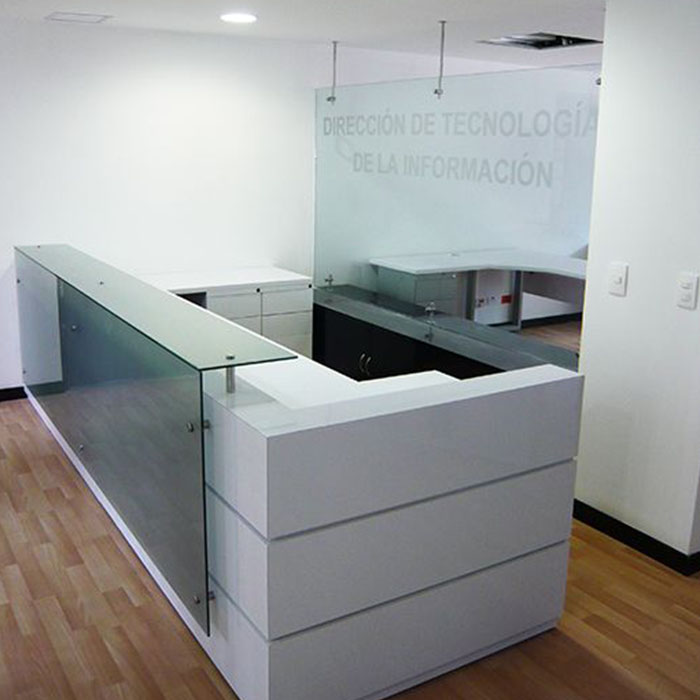 Surface fabrication for a commercial tower interior