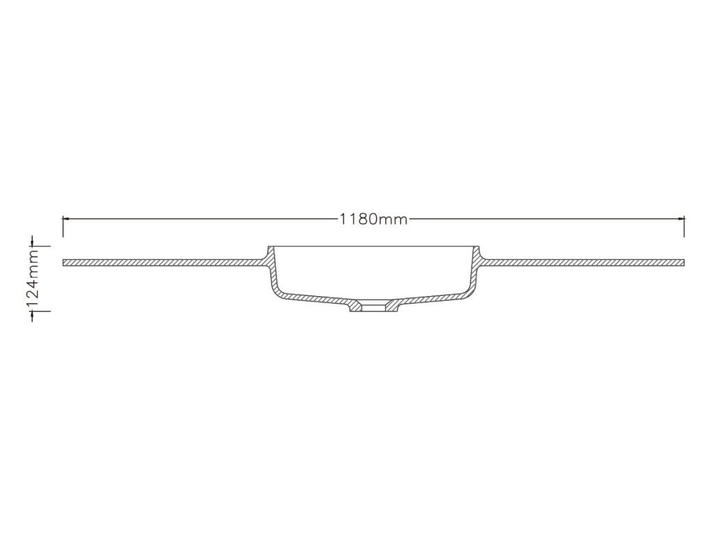 Integrated basin top, model GDRLX001, view 2
