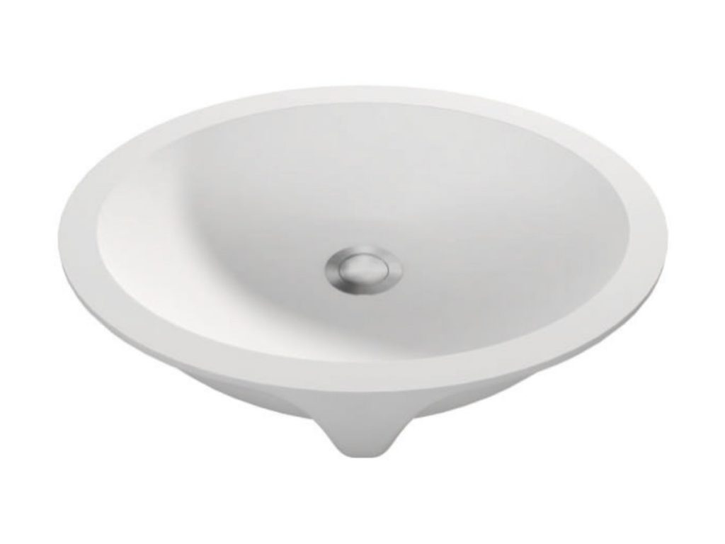 Oval undermount basin, model RLA104A, view 1