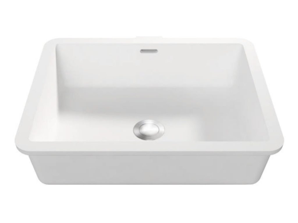 Rectangular undermount basin, model RLB103A, view 1