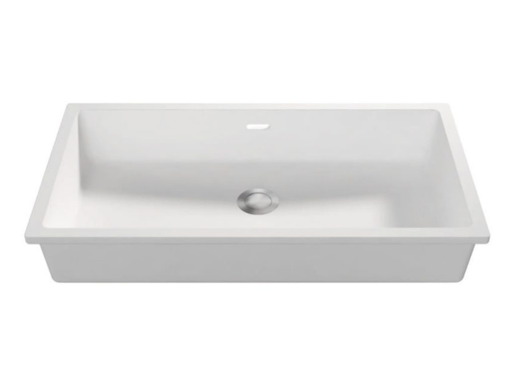 Rectangular undermount basin, model RLB110, view 1