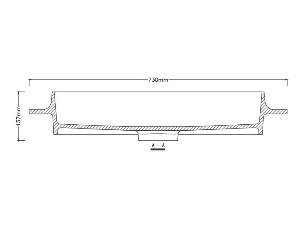 Integrated basin top, model RLC174, view 2