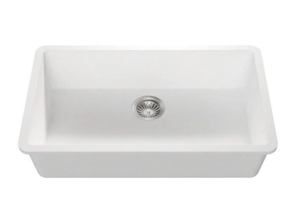 Single bowl kitchen sink, model RLD116, view 1