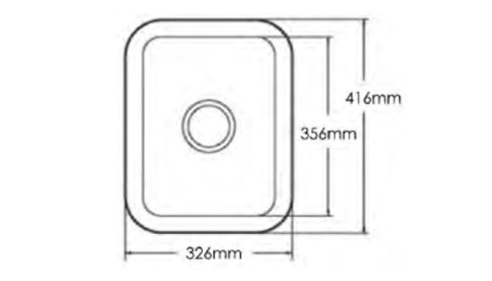 Compact utility sink, model A1121, view 2