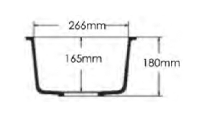 Compact utility sink, model A1121, view 3