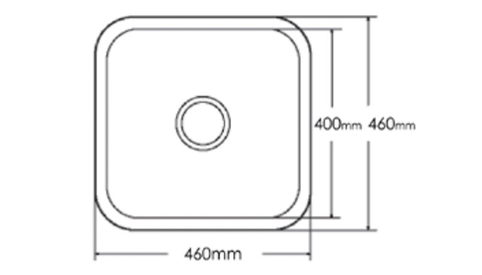 Single kitchen sink, model A1181, view 2