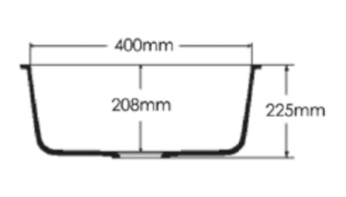 Single kitchen sink, model A1181, view 3