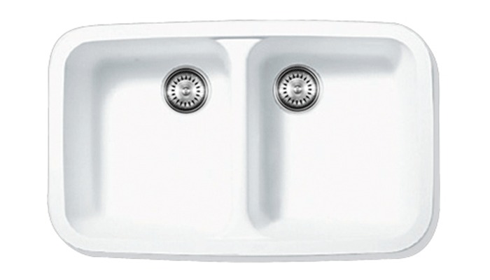 Double kitchen sink, model A2311, view 1