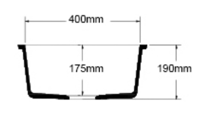 Single kitchen sink, model B3180, view 3