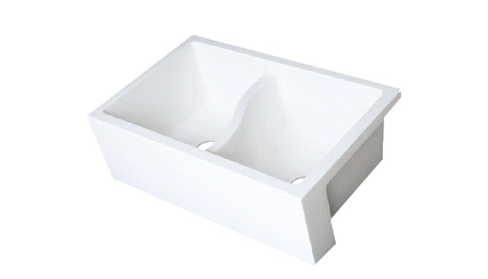 Double kitchen sink, model F2033-D, view 1